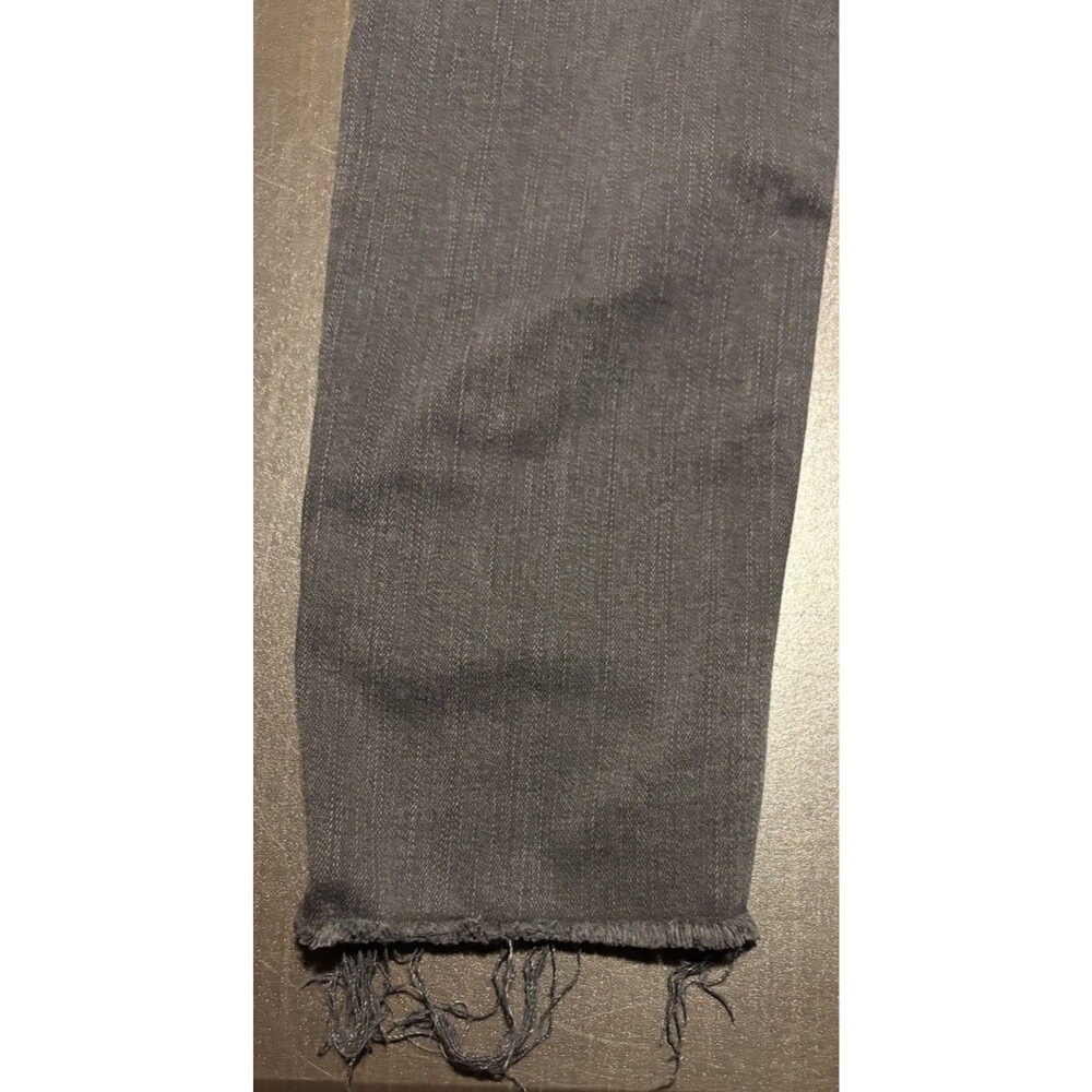 FRAME Denim Le Skinny De Jeanne Jeans Size 4 (27) Black Raw Hem Split Ankle Snap - Picture 7 of 7